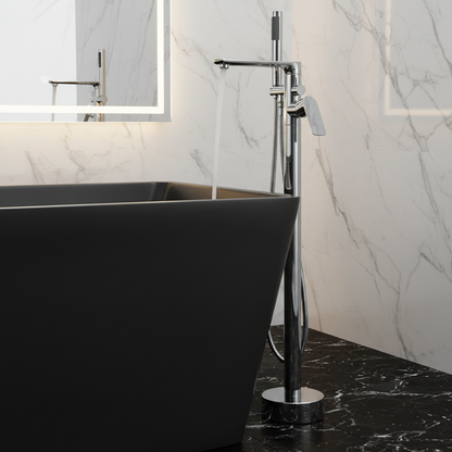 Emilia Vrijstaande Badkraan — Chroom