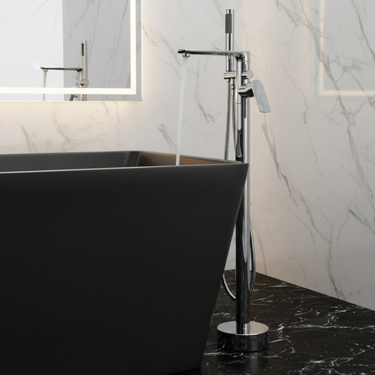 Emilia Vrijstaande Badkraan — Chroom