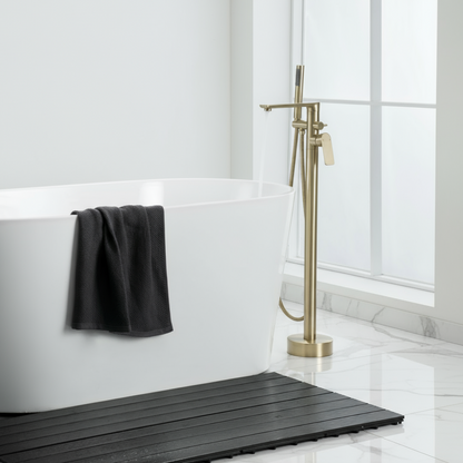 Emilia vrijstaande badkraan – geborsteld goud