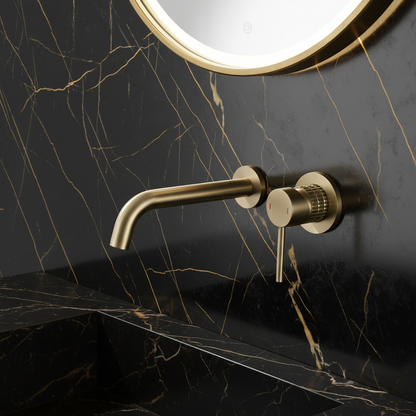 Angelica verborgen wastafelsysteem - geborsteld goud