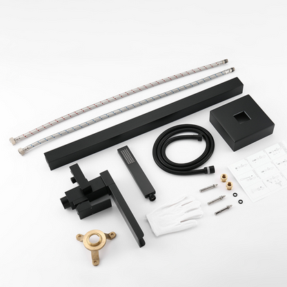 Lisandro Vrijstaande Badkraan – Watervaluitloop – Matzwart