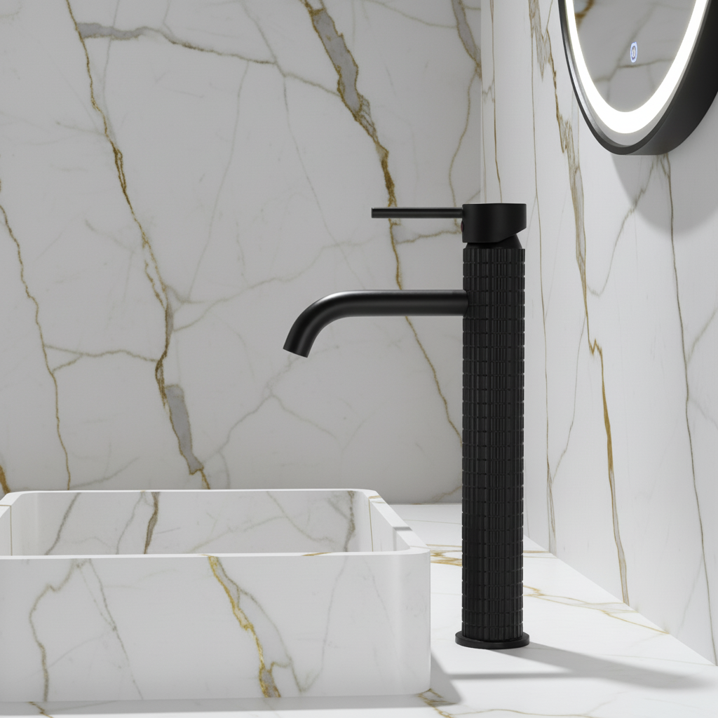 Angelica hoge wastafelkraan - matzwart