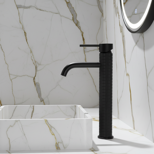 Angelica hoge wastafelkraan - matzwart