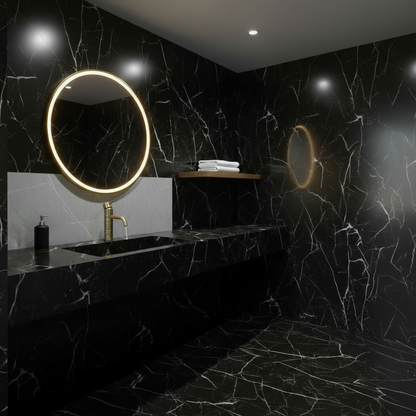 Angelica wastafelkraan op blad - geborsteld goud