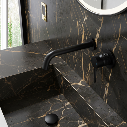 Angelica verborgen wastafelsysteem - matzwart