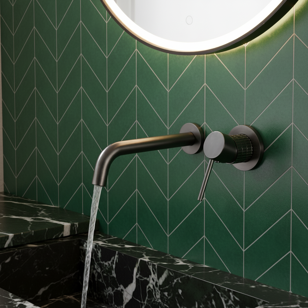 Angelica verborgen wastafelsysteem - Gunmetal Grey