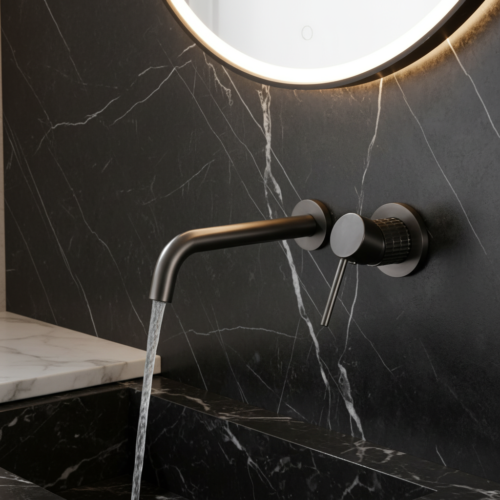 Angelica verborgen wastafelsysteem - Gunmetal Grey