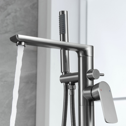 Emilia vrijstaande badkraan – Gunmetal Grey