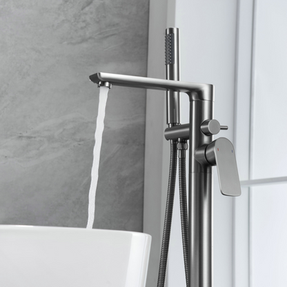 Emilia vrijstaande badkraan – Gunmetal Grey