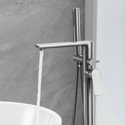 Emilia vrijstaande badkraan – Gunmetal Grey