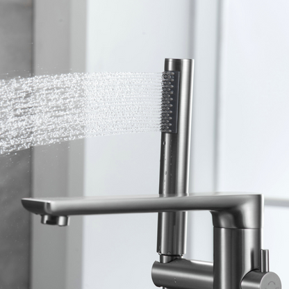 Emilia vrijstaande badkraan – Gunmetal Grey