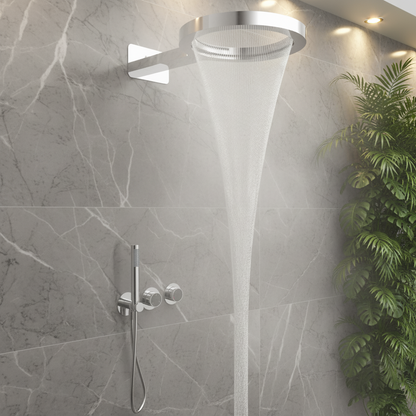 Marino Thermostatic Concealed Shower System — Rain & Waterfall — Chrome