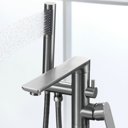 Emilia vrijstaande badkraan – Gunmetal Grey