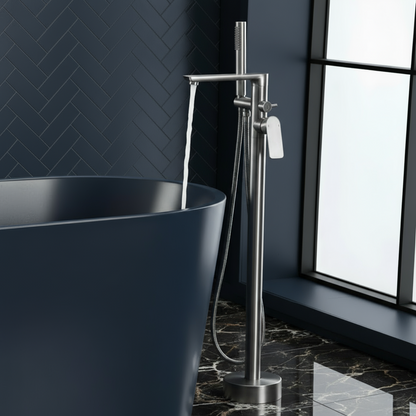 Emilia vrijstaande badkraan – Gunmetal Grey