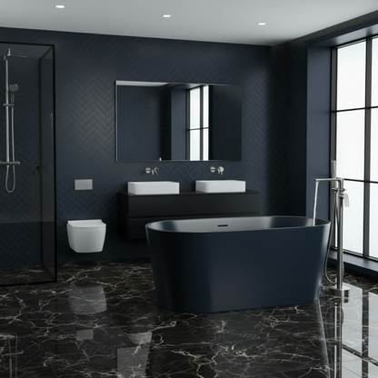 Emilia vrijstaande badkraan – Gunmetal Grey