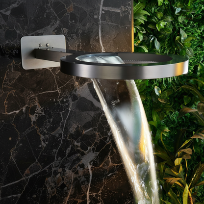 Marino Thermostatic Concealed Rain Shower Set – Waterfall & Hand Shower – Gunmetal Grey – Includes Concealed Valve