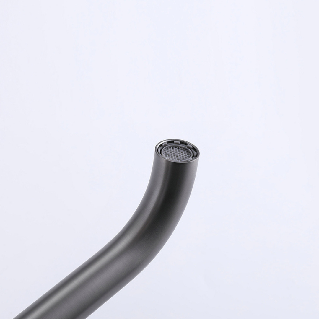 Angelica wastafelkraan op wastafelblad - Gunmetal Grey