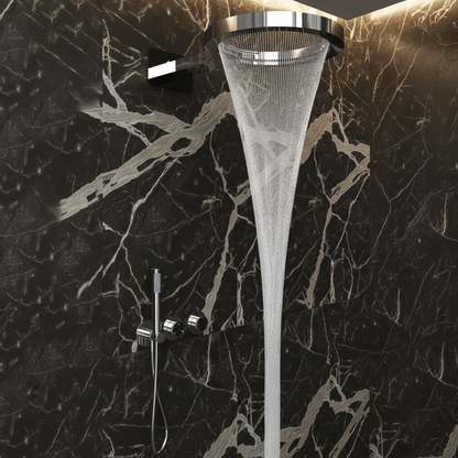 Marino Thermostatic Concealed Shower System — Rain & Waterfall — Chrome