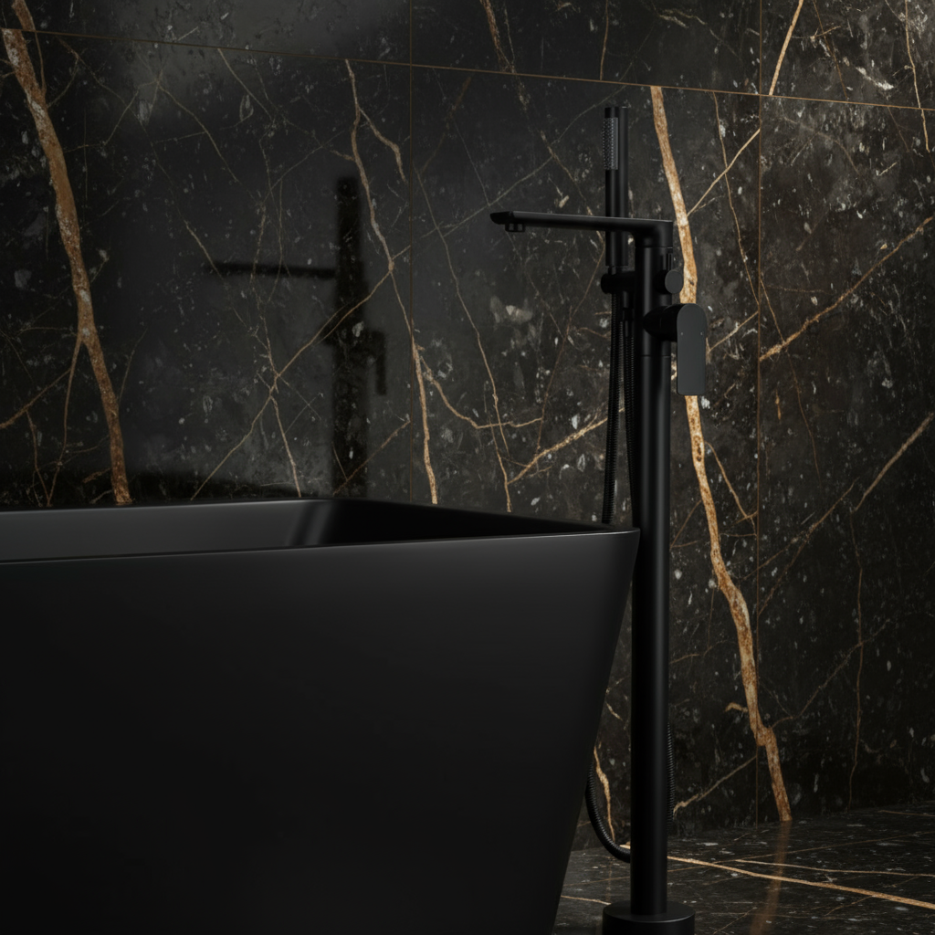 Emilia vrijstaande badkraan – matzwart