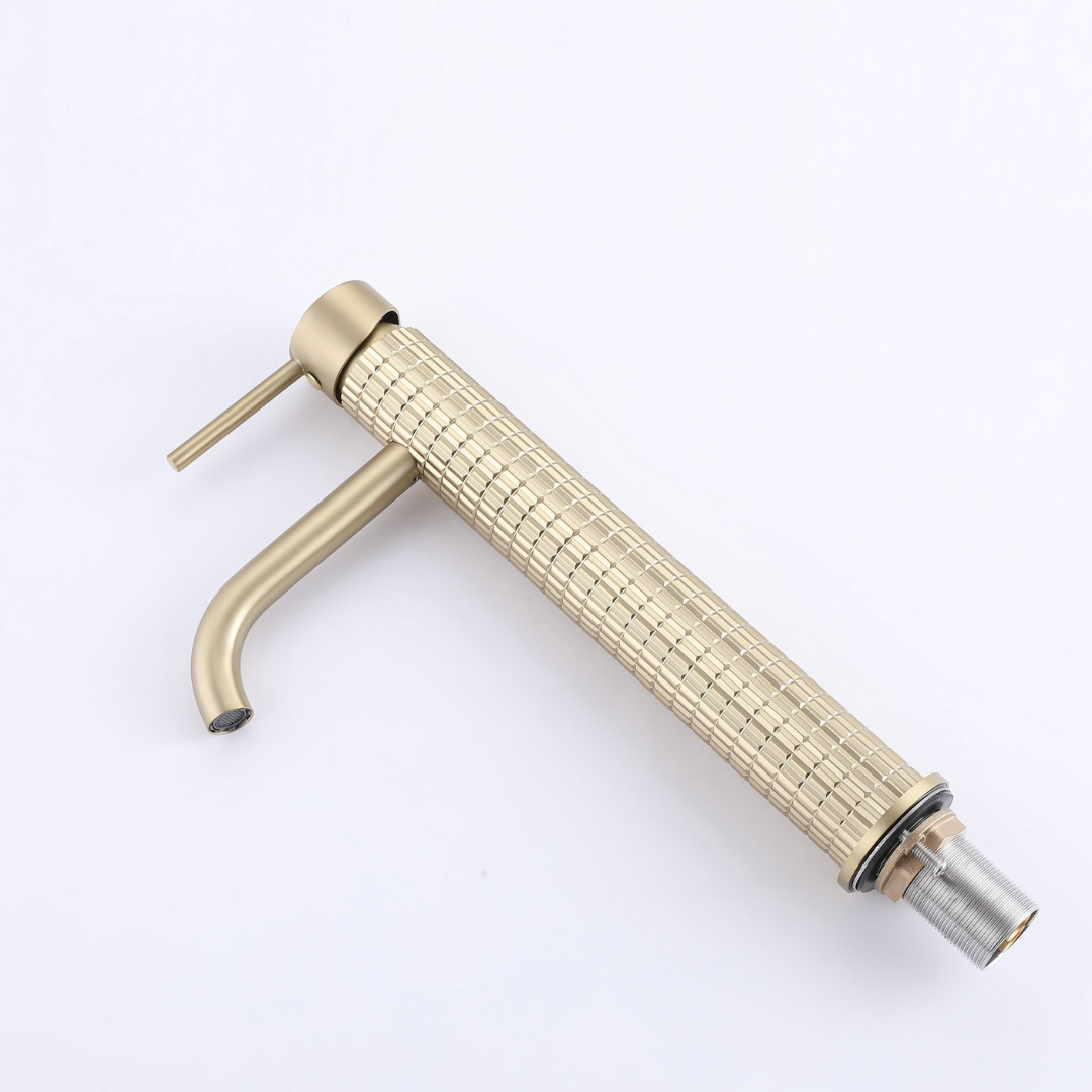 Angelica hoge wastafelkraan - geborsteld goud