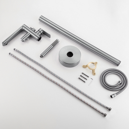 Emilia vrijstaande badkraan – Gunmetal Grey