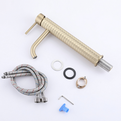 Angelica hoge wastafelkraan - geborsteld goud