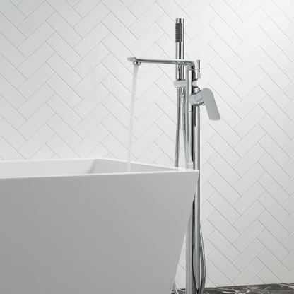 Emilia Vrijstaande Badkraan — Chroom