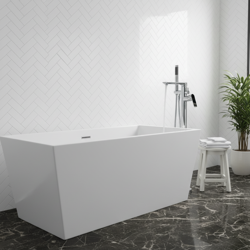 Emilia Vrijstaande Badkraan — Chroom