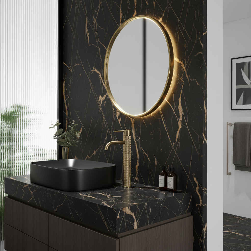 Angelica hoge wastafelkraan - geborsteld goud