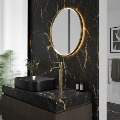 Angelica hoge wastafelkraan - geborsteld goud