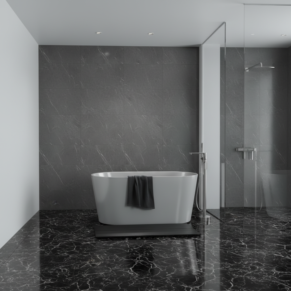 Emilia vrijstaande badkraan – Gunmetal Grey