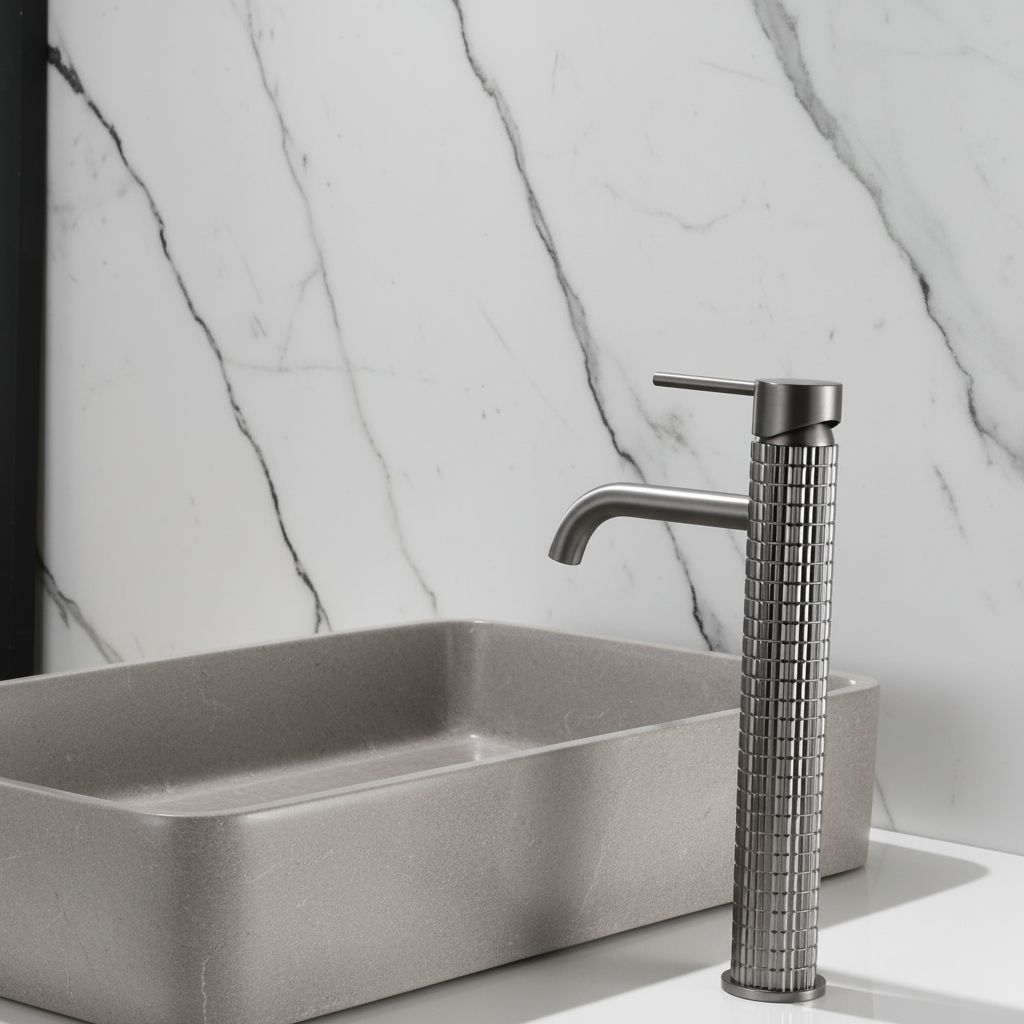 Angelica hoge wastafelkraan - Gunmetal Grey