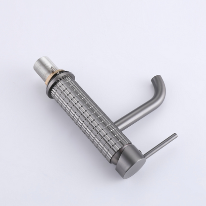 Angelica wastafelkraan op wastafelblad - Gunmetal Grey