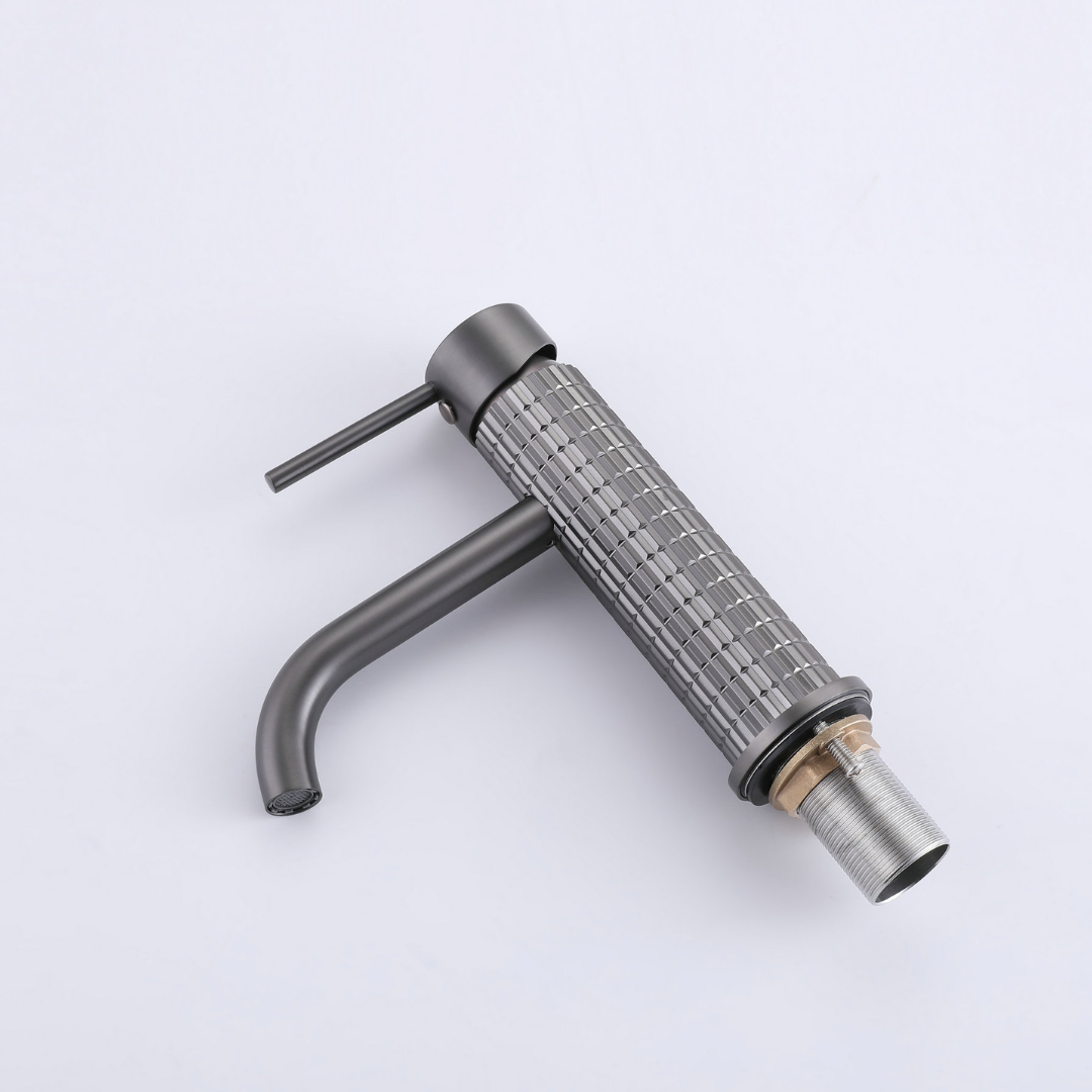 Angelica wastafelkraan op wastafelblad - Gunmetal Grey