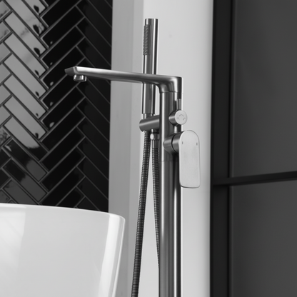 Emilia vrijstaande badkraan – Gunmetal Grey