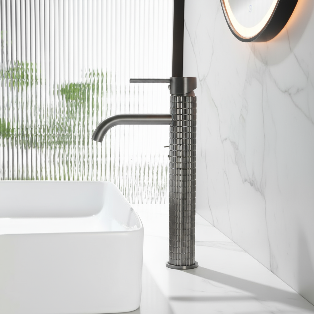 Angelica hoge wastafelkraan - Gunmetal Grey