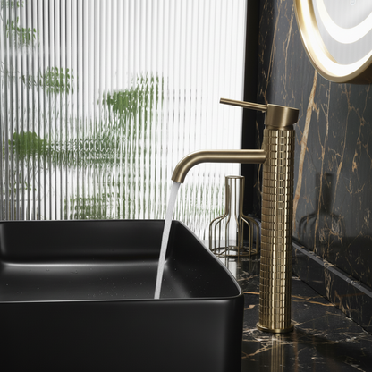 Angelica hoge wastafelkraan - geborsteld goud