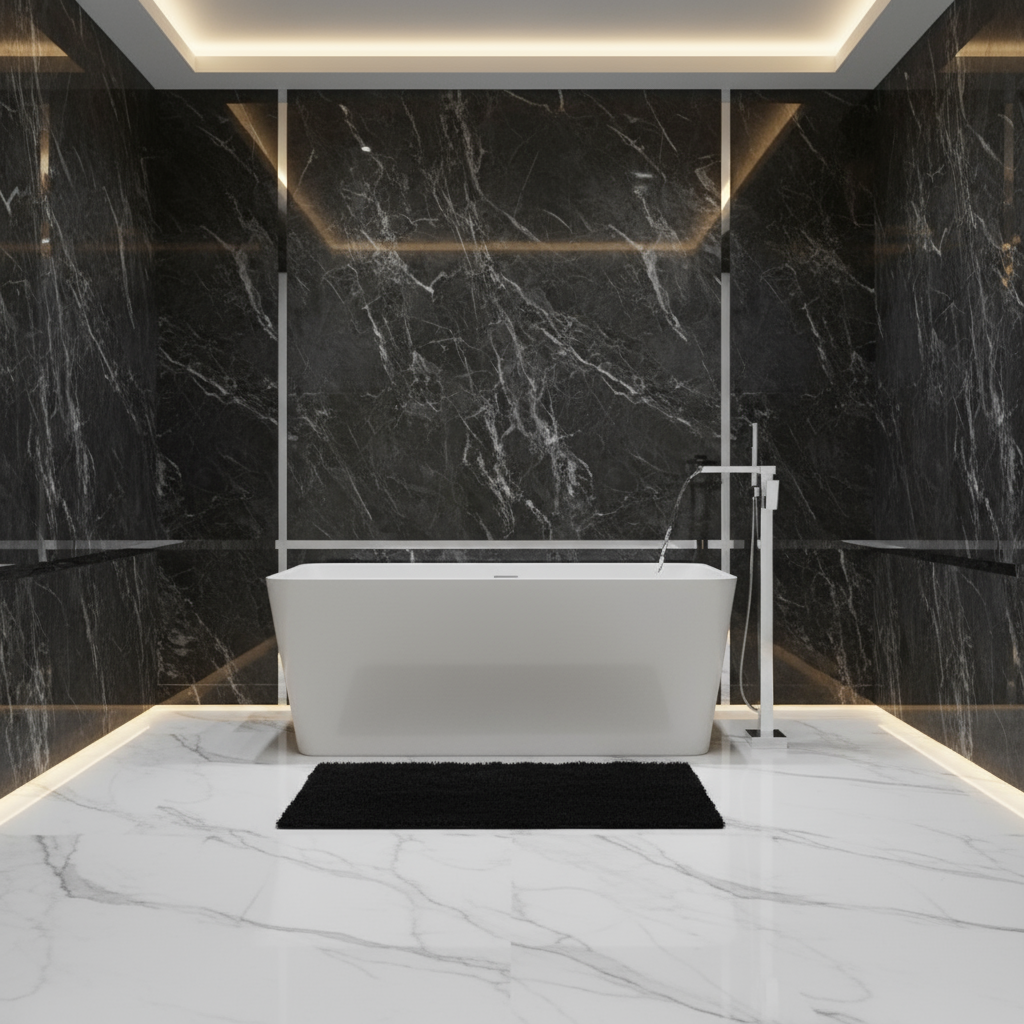 Lisandro Vrijstaande Badkraan – Watervaluitloop – Chroom