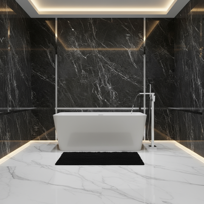 Lisandro Vrijstaande Badkraan – Watervaluitloop – Chroom