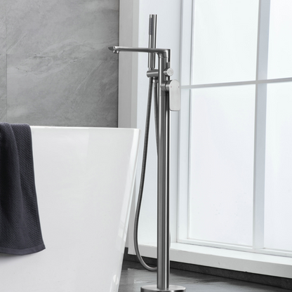 Emilia vrijstaande badkraan – Gunmetal Grey