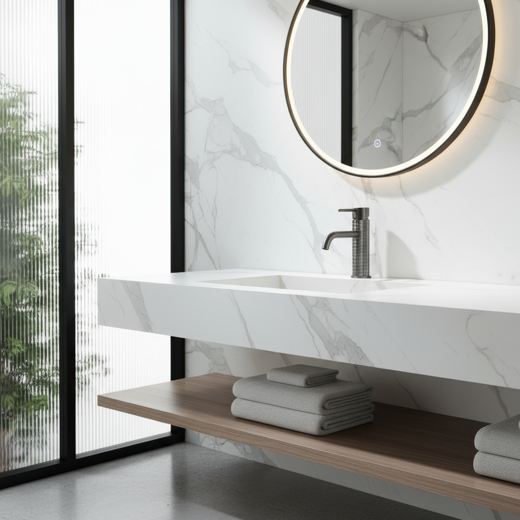 Angelica wastafelkraan op wastafelblad - Gunmetal Grey