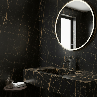 Angelica wastafelkraan op wastafelblad - Gunmetal Grey