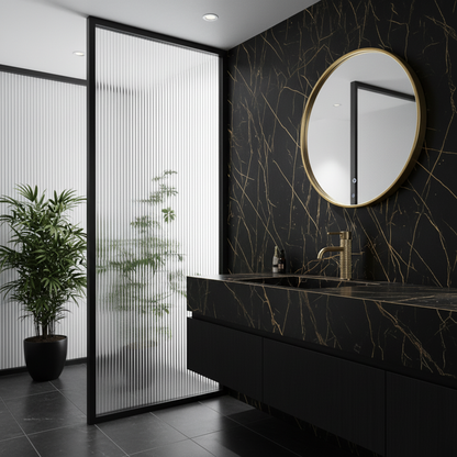 Angelica wastafelkraan op blad - geborsteld goud