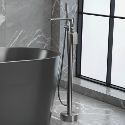 Emilia vrijstaande badkraan – Gunmetal Grey