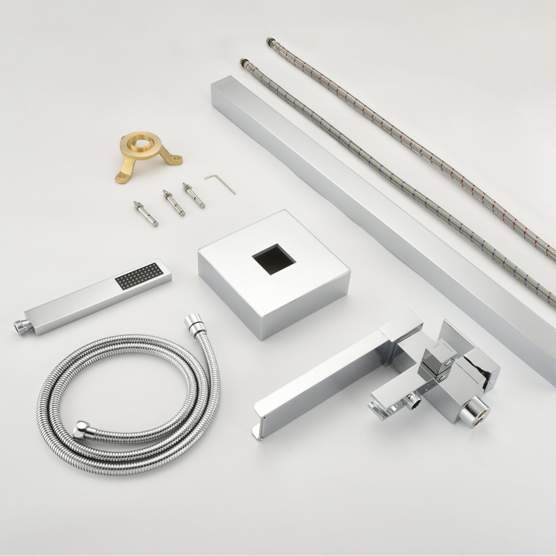 Lisandro Vrijstaande Badkraan – Watervaluitloop – Chroom