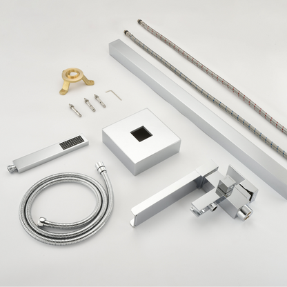 Lisandro Vrijstaande Badkraan – Watervaluitloop – Chroom