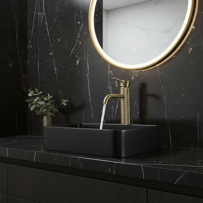 Angelica hoge wastafelkraan - geborsteld goud