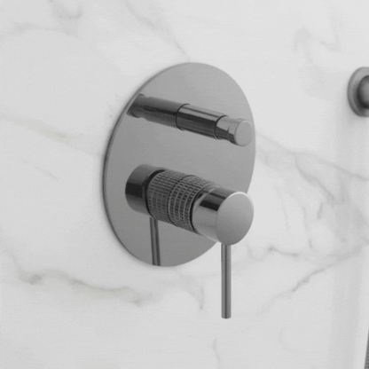 Angelica inbouwdouchesysteem – regendouche en handdouche – staalgrijs