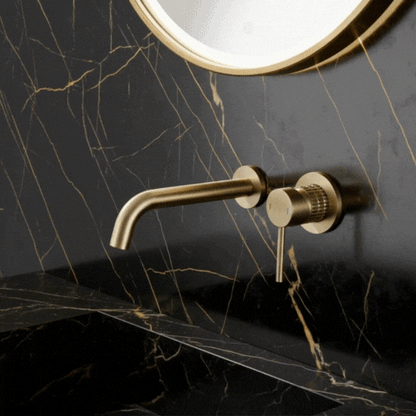 Angelica verborgen wastafelsysteem - geborsteld goud