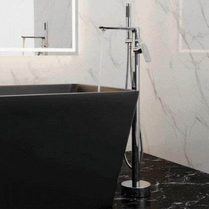 Emilia Vrijstaande Badkraan — Chroom